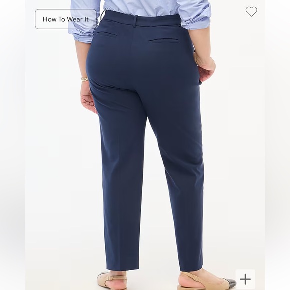 J Crew Kallie Straight-Leg Pant, 00, Navy - Picture 4 of 9